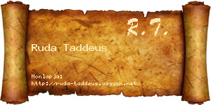 Ruda Taddeus névjegykártya